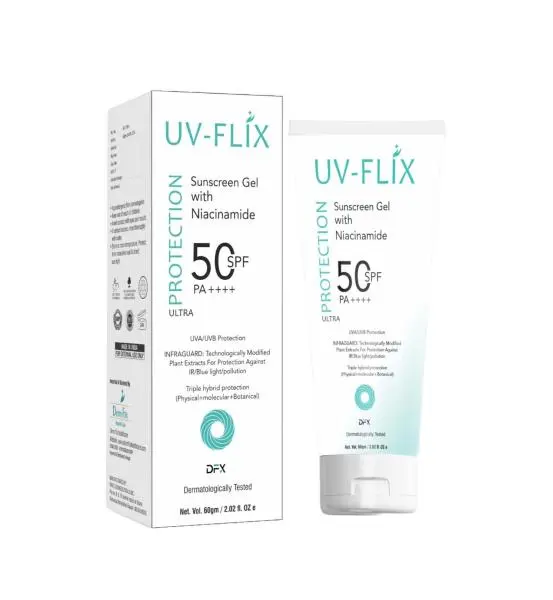UV-Flix Sunscreen Gel Protection from UVA/UVB Rays Water-resistant Formula 60 Grams