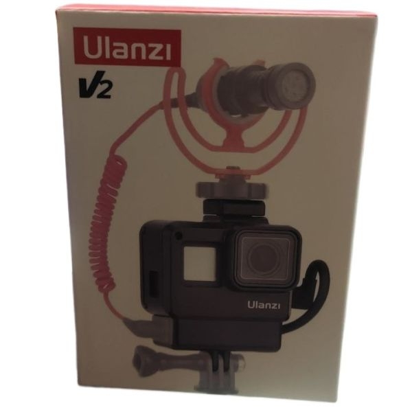 V2 Housing Case Vlogging Frame with Microphone Cold Shoe Mount Compatible for GoPro Hero 7 6 5 Mic Audio Adapter Action Camera Accessories - Image 2