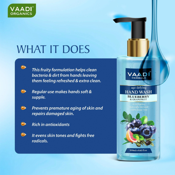 VAADI  Age Defying Blueberry and Grapefruit Hand Wash (Pack of 3) - Image 2