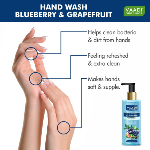VAADI  Age Defying Blueberry and Grapefruit Hand Wash (Pack of 3) - Image 3