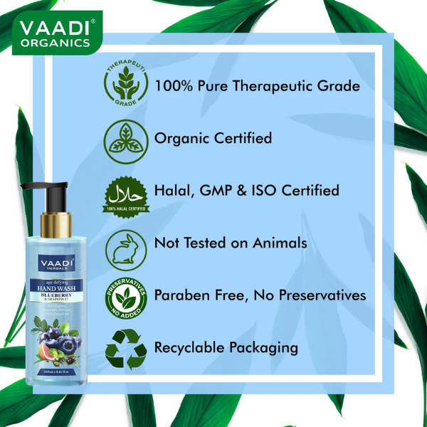 VAADI  Age Defying Blueberry and Grapefruit Hand Wash (Pack of 3) - Image 4
