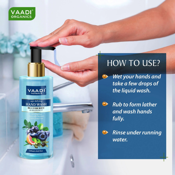 VAADI  Age Defying Blueberry and Grapefruit Hand Wash (Pack of 3) - Image 5