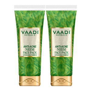 VAADI Anti-Acne Neem Face Pack with Clove & Turmeric (120gm each) (Pack of 2)
