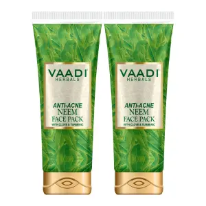 VAADI Anti-Acne Neem Face Pack with Clove & Turmeric (120gm each) (Pack of 2)