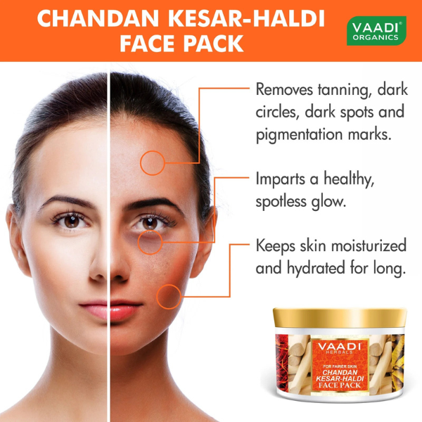 VAADI Chandan Kesar Haldi Face Pack (600 gm) - Image 4