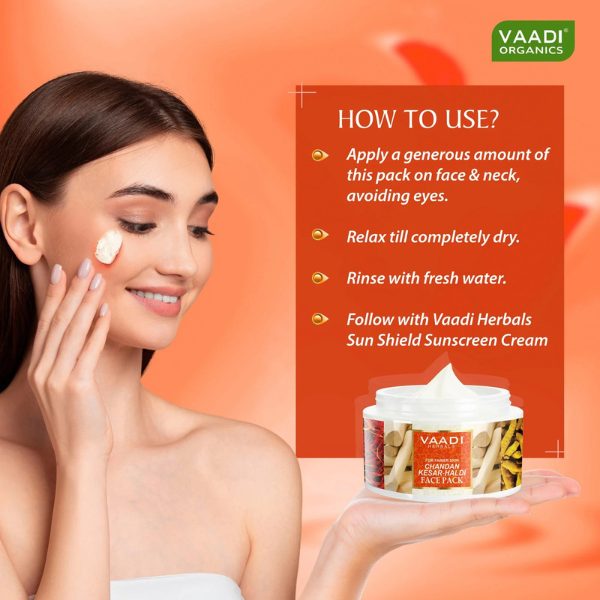 VAADI Chandan Kesar Haldi Face Pack (600 gm) - Image 6