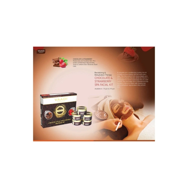 VAADI Deep-Moisturising Chocolate SPA Facial Kit With Strawberry Extract (270 gms) - Image 3