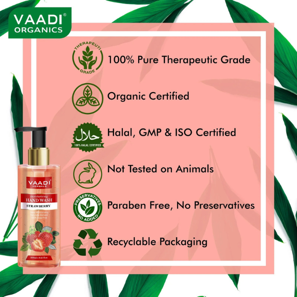VAADI  Deep Moisturizing Strawberry Hand Wash (Pack of 3) - Image 3