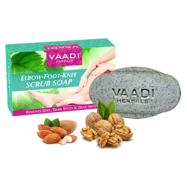 VAADI Elbow-Foot-Knee Scrub Soap with Almond and Walnut Scrub - Image 2