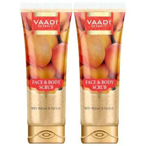 VAADI Face & Body Scrub with Walnut & Apricot (110gm) (Pack of 2)