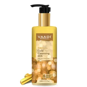VAADI Gold Cleansing Milk with 24k Gold Leaf 3 Skin Benefits (110 ml)