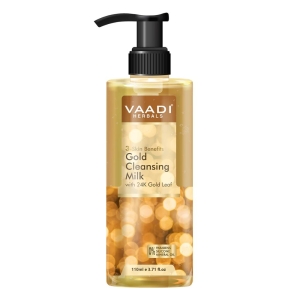 VAADI Gold Cleansing Milk with 24k Gold Leaf 3-skin Benefits (110 ml)