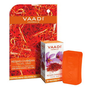 VAADI Kesar Chandan Facial Bar with Extract Orange Peel (25 gm)