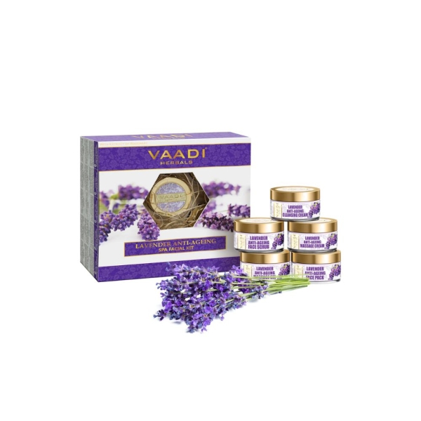 VAADI Lavender Anti-Ageing SPA Facial Kit With Rosemary Extract (270gms) - Image 2