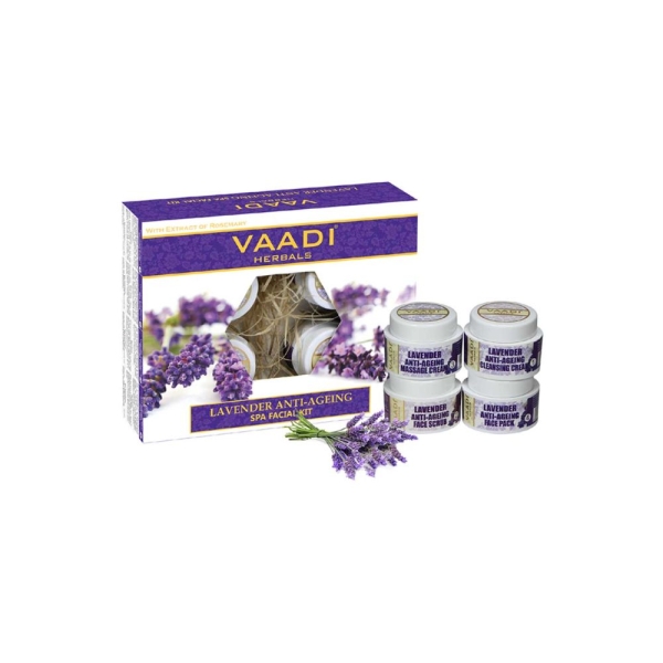 VAADI Lavender Anti-Ageing SPA Facial Kit With Rosemary Extract (70gms) - Image 2
