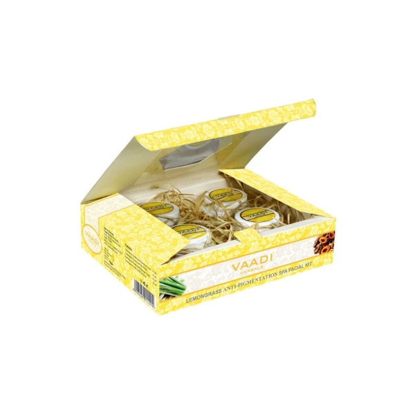 VAADI Lemongrass Anti-Pigmentation SPA Facial Kit With Cedarwood Extract (70 gms) - Image 3