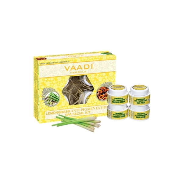VAADI Lemongrass Anti-Pigmentation SPA Facial Kit With Cedarwood Extract (70 gms) - Image 2