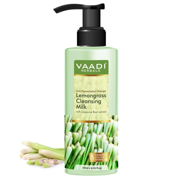VAADI Lemongrass Cleansing Milk with Liquor ice Root extract-Anti Pigmentation Therapy (110 ml)