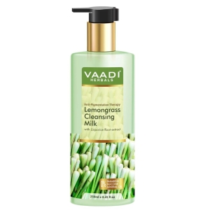 VAADI Lemongrass Cleansing Milk with Liquor rice Root Extract Anti Pigmentation Therapy (250 ml)