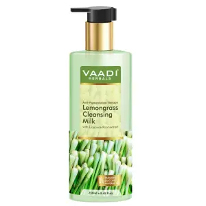 VAADI Lemongrass Cleansing Milk with Liquor rice Root Extract Anti Pigmentation Therapy (250 ml)