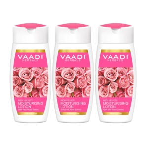 VAADI Moisturizing Lotion With Pink Rose Extract (Pack of 3)