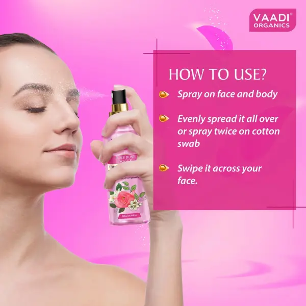 VAADI Rose Water 100% Natural & Pure (250 ml) - Image 3