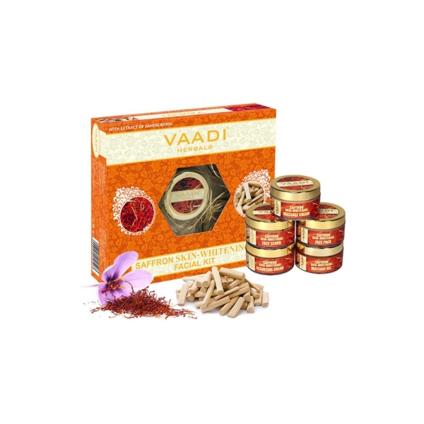 VAADI Saffron Skin-Whitening Facial Kit With Sandalwood Extract (270gms) - Image 2