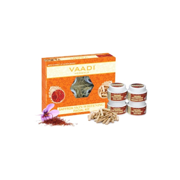 VAADI Saffron Skin-Whitening Facial Kit with Sandalwood Extract (70gms) - Image 2