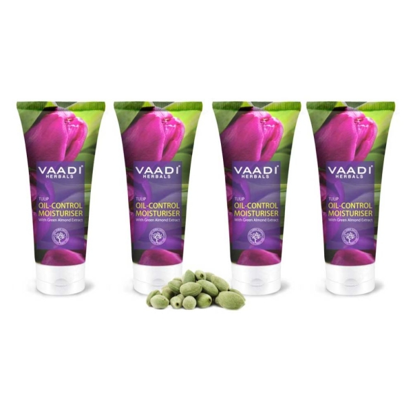 VAADI Tulip Oil Control Moisturizers with Green Almonds Extract (Pack of 4)