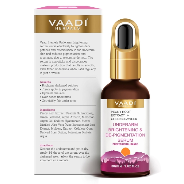 VAADI Underarm Brightening & De-Pigmentation Serum With Peony Root Extract & Green Seaweed (30 ml) - Image 2