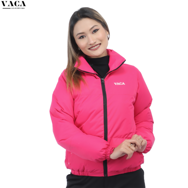 VACA Pink Lightweight Silicone Puffer Jacket for Women - Image 3