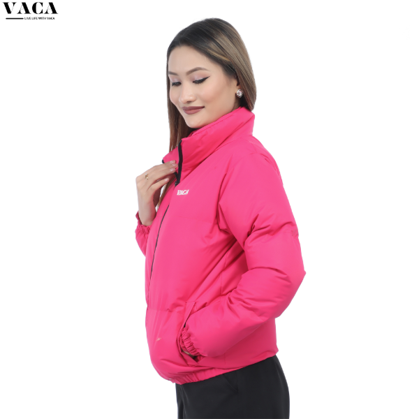 VACA Pink Lightweight Silicone Puffer Jacket for Women - Image 4