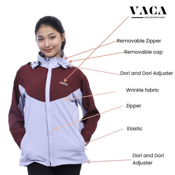 VACA Wrinkle Light Summer Windcheater for Women - Image 3