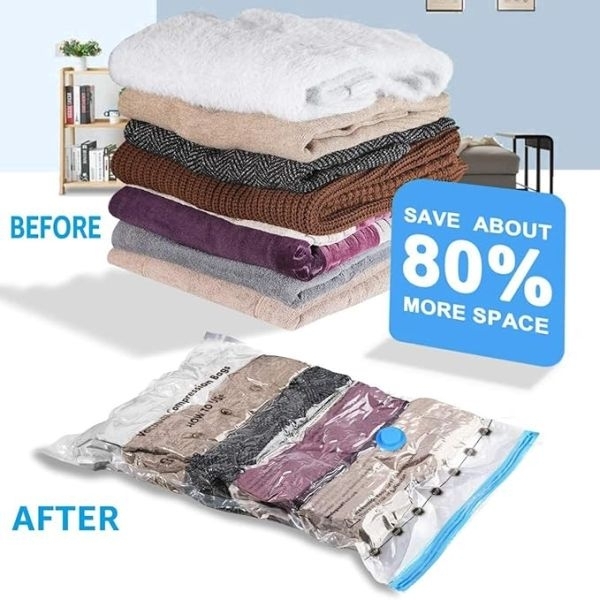 Vacuum Storage Bags For Clothes With Hand Pump Polypropylene Vacuum Compression Bags Vacuum Storage Bags Vacuum Bags For Travel Space Saver Vacuum Bags - Image 3