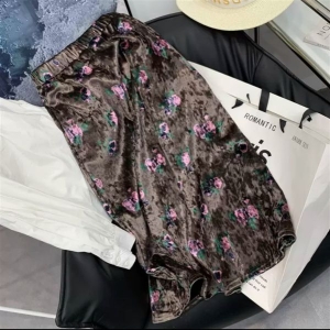 Velvet With Print Long Skirt. It's Warm. Perfect For Winter. Different Colours Available.
