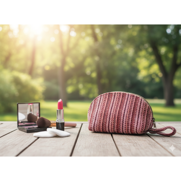 Versatile and Stylish Cotton Blend Cosmetic Bag for Everyday Beauty Needs - Image 3