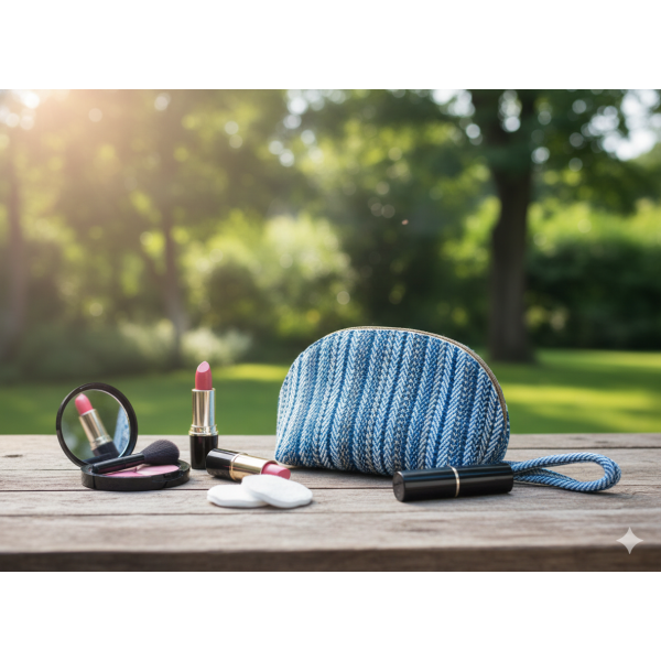 Versatile and Stylish Cotton Blend Cosmetic Bag for Everyday Beauty Needs - Image 4