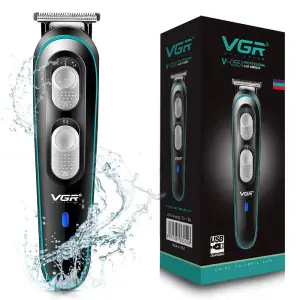 VGR V-055 Professional Cordless Beard Trimmer - Rechargeable Hair Clippers for Men