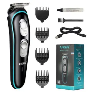 VGR V-055 Professional Rechargeable Cordless Beard Hair Trimmer Kit with Combs