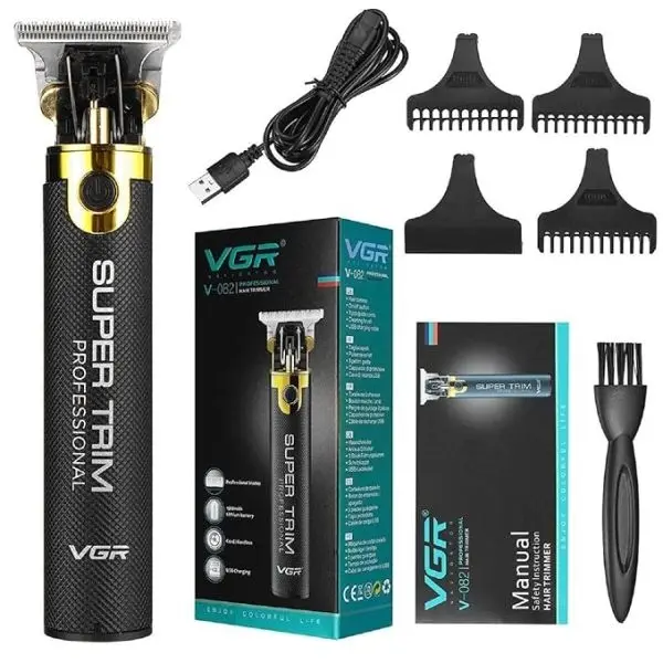 VGR V 082 SUPER TRIM Professional Hair Trimmer Runtime 300 Min Trimmer For Men ( Black )