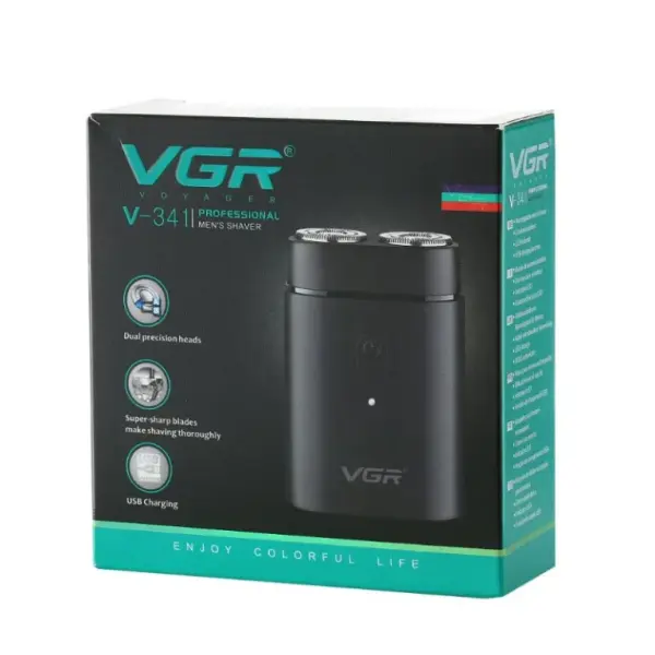 VGR V-341 Portable Waterproof Reciprocating Beard Trimmer - Image 2