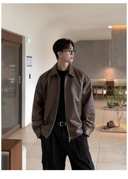 Vintage Loose Fit Raxzen Korean Jacket For Men's.