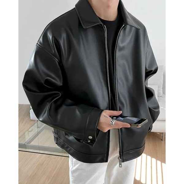 Vintage Loose Fit Raxzen Korean Jacket For Men's. - Image 2