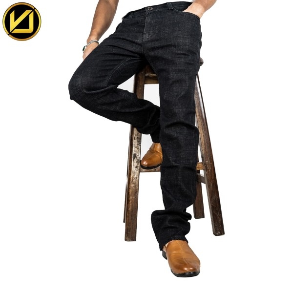 VIRJEANS ( VJC799 ) Regular Fit Denim Jeans Pant For Men-Jet Black