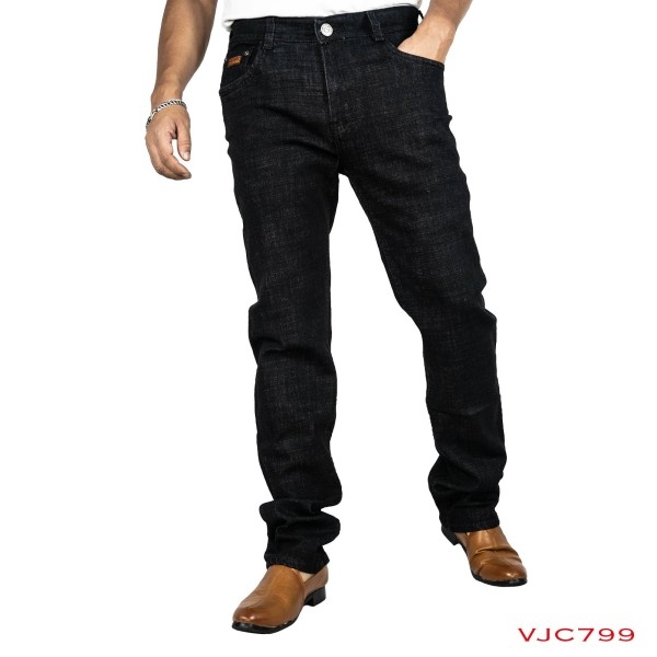 VIRJEANS ( VJC799 ) Regular Fit Denim Jeans Pant For Men-Jet Black - Image 4