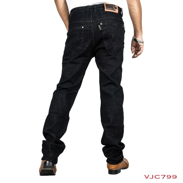VIRJEANS ( VJC799 ) Regular Fit Denim Jeans Pant For Men-Jet Black - Image 5
