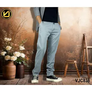 VIRJEANS (VJC838) Summer Chinos Trouser For Men-Sky Blue
