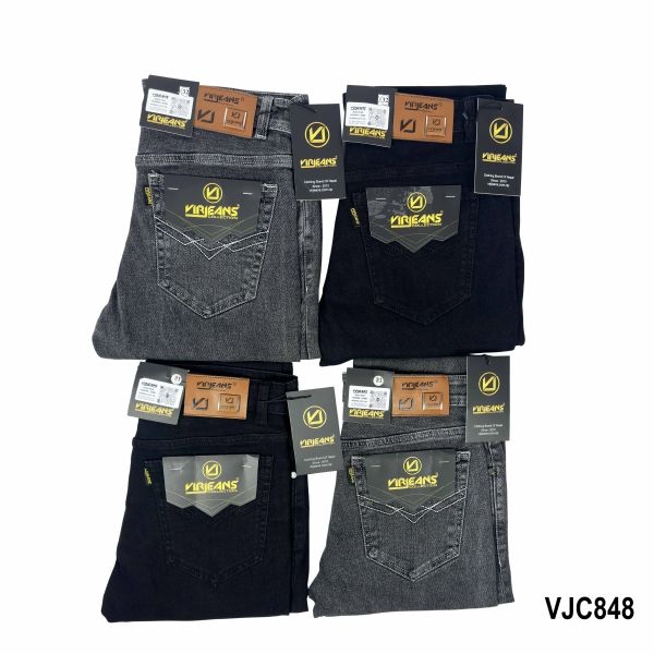 VIRJEANS (VJC848) Stretchable Choose Jeans Pant For Men- Dark Grey - Image 3