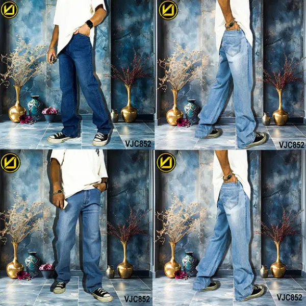 VIRJEANS (VJC852) Stretchable Baggy Denim Jeans Pant For Men- All Colors - Image 5