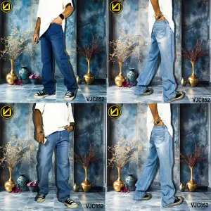 VIRJEANS (VJC852) Stretchable Baggy Denim Jeans Pant For Men- All Colors